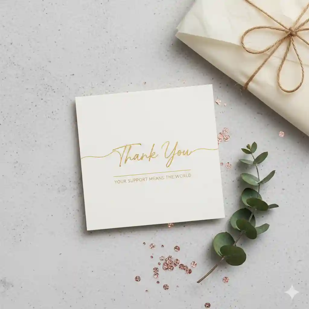 Cetak Thank You Card Unik Tunjukkan Identitas Brand Anda